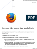 Vider le cache navigateur dans Mozilla Firefox (Windows)