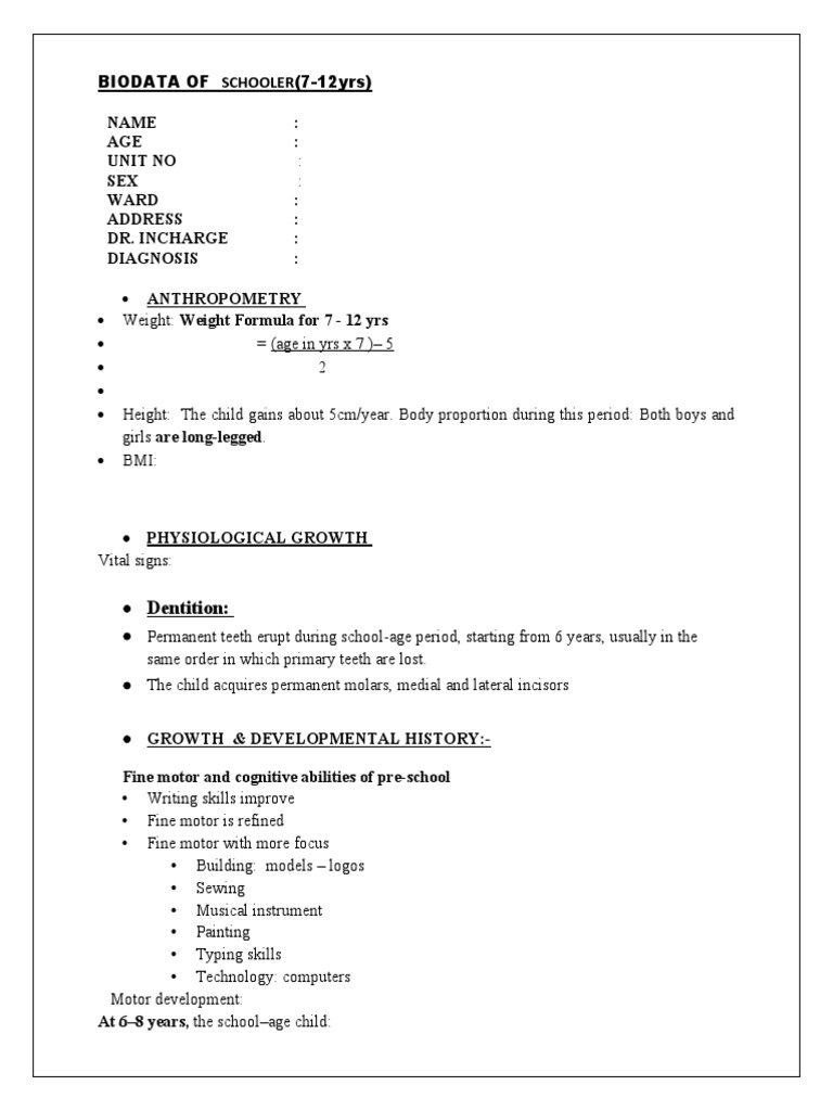 Growth and Development of Schoolers | PDF | Child Development | Family