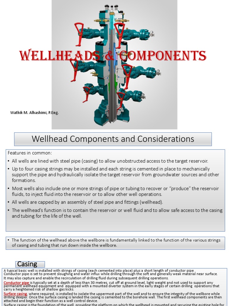 Wellhead Components and Functions Overview | PDF | Casing (Borehole ...