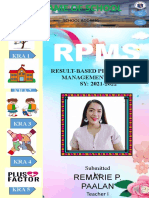 Remarie P. Paalan: Result-Based Performance Management System SY: 2021-2022