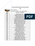 Lista de Estudiantes Secundaria