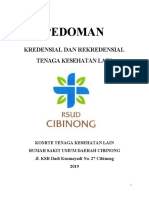 Pedoman Kredensial dan Rekredensial Tenaga Kesehatan Lain di RSUD Cibinong