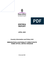 Eritrea Report Country Information and Policy Unit. 2005. UK Home Office Department