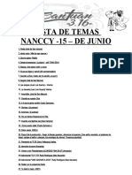 Lista de Temas Final Boda San Juan - Nanccy