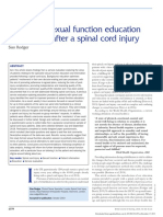 Evaluating Sexual Function Education For Patients After A Spinal Cord Injury