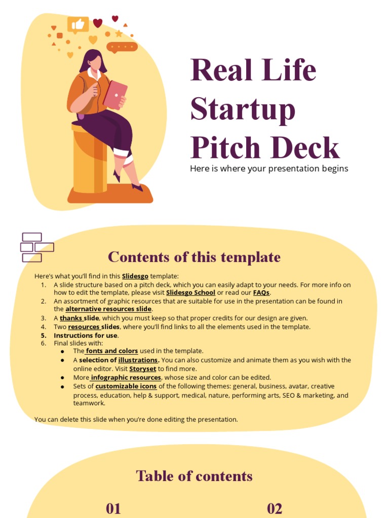 Real Life Startup Pitch Deck | PDF | Planets | Solar System