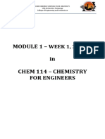 Module 1 - in Chem 114 - Chemistry For Engineers: WEEK 1, 2, 3 & 4