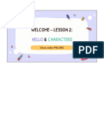 PS1.001 - Welcome Unit - Lesson 2 - Lesson Plan