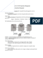 Notes For CA5104 Operations Management