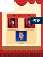 Administration: Jonathan S. Dela Peňa Marcel J. Tagalogon