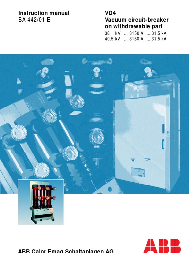 VD4 36kV Manual Eng | PDF | Switch | Electric Arc
