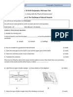 Paper 1: Living With The Physical Environment Section A: The Challenge of Natural Hazards