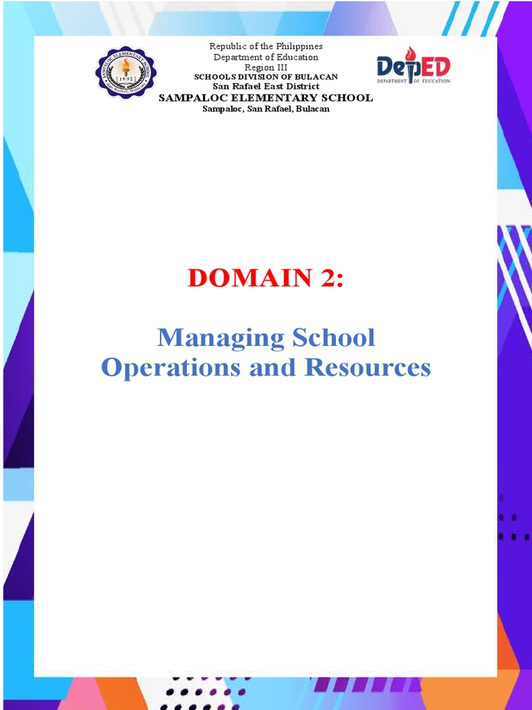 Managing School Operations and Resources | PDF