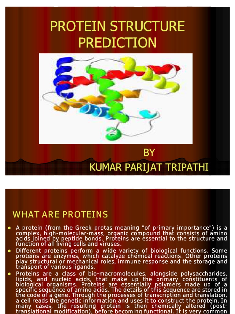 Protein Structure Prediction PDF Translation (Biology