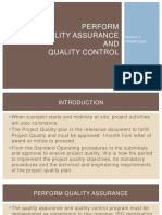 Perform Quality Assurance and Quality Control: 3webproject