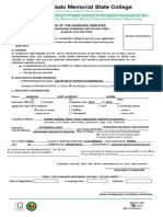 Admission Screening Application Form