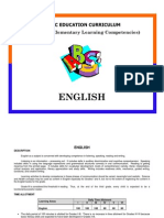 English: (Philippine Elementary Learning Competencies) Basic Education Curriculum
