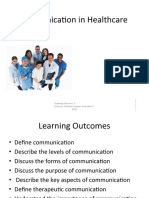 Communication in Healthcare: Learning Outcome 3 Lecturer: Vivienne Josephs Semester 2. 2011