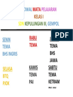 Jadwal Mata Pelajaran Zwei