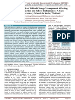 A Qualitative Study of Ethical Change Management Affecting Teacher Satisfaction and School Performance A Case Study of Secondary Schools in Krabi, Thailand