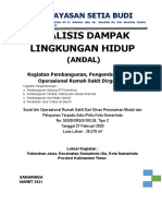 ANDAL Kegiatan Pembangunan, Pengembangan Dan Operasional Rumah Sakit Dirgahayu