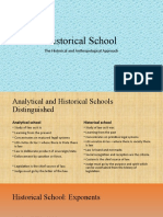 Historical School: The Historical and Anthropological Approach