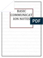 Basic Communicat Ion Notes: Xcvbnmqwertyu