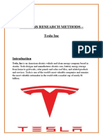 Business Research Methods - Tesla Inc: Tesla, Inc Is An American Electric Vehicle and Clean Energy Company Based in