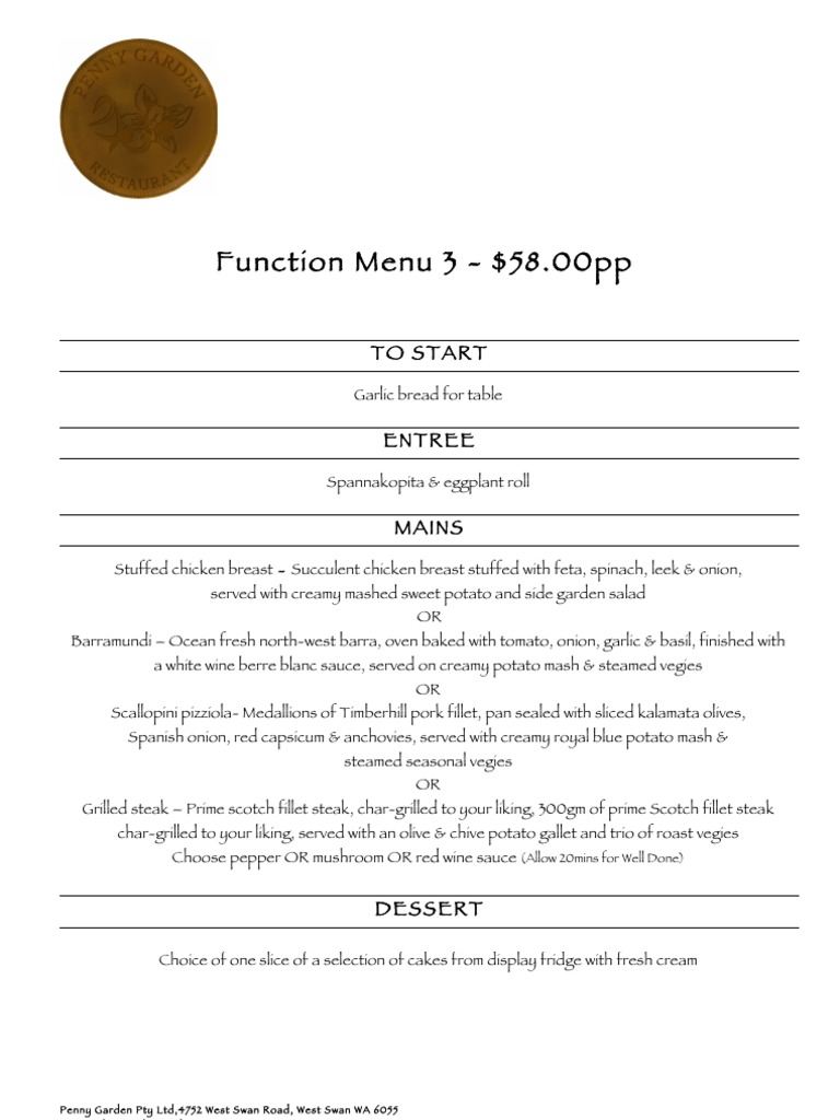 Spannakopita Menu Highlights | PDF