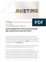 Marketing Diretto Persone Giuridiche