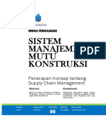 Modul Pertemuan 5 Konsep SCM Sistem Manajemen Mutu Konstruksi