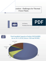 Flexible Operation - Challenges For Thermal Power Plants: K B Batra Technical Services, Noida