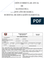 Pca Matematica Cuarto