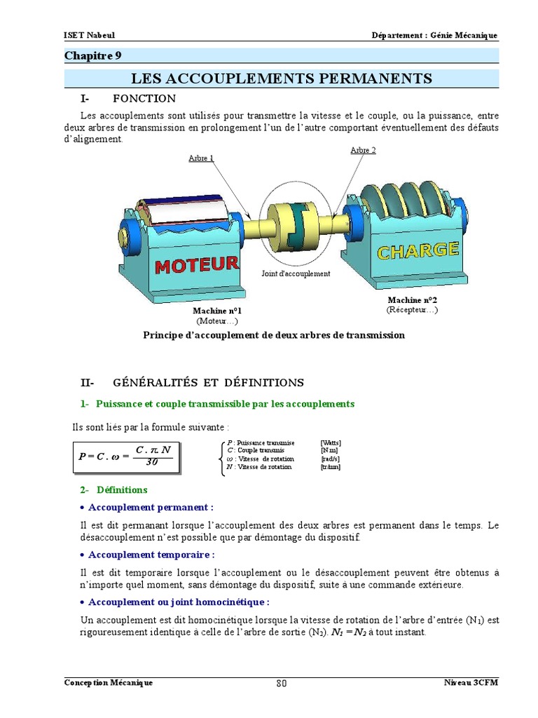 Accouplements Mécaniques : Types et Fonctions | PDF | Contrainte de ...