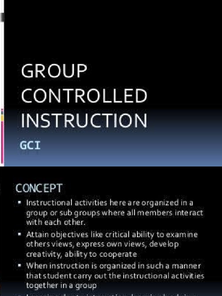 Group Controlled Instruction Pdf