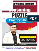 Puzzle - Practice Sheet: The Winners Institute Indore