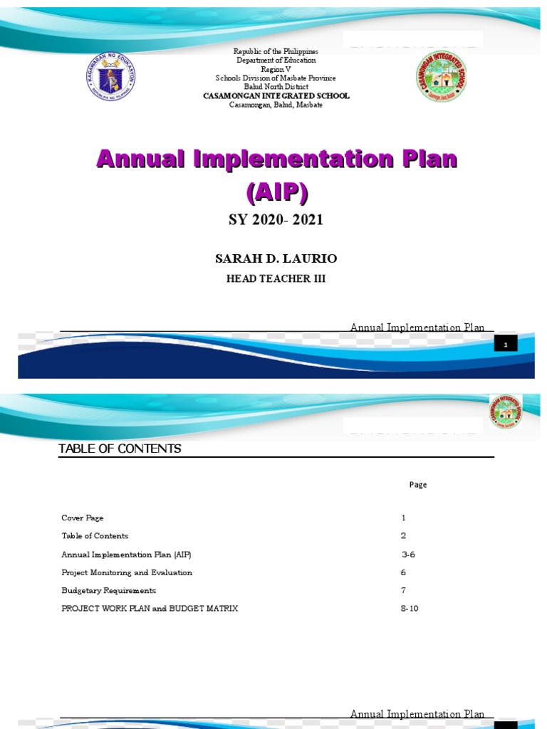 Annual Implementation Plan Overview | PDF | Wash | Water Supply