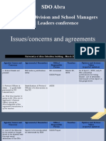 1st Div. and School Managers and Leaders Conference - Agreements For Actions