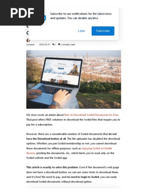 How to Download Scribd Documents without Download Option - Filelem