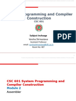 System Programming and Compiler Construction: Subject Incharge