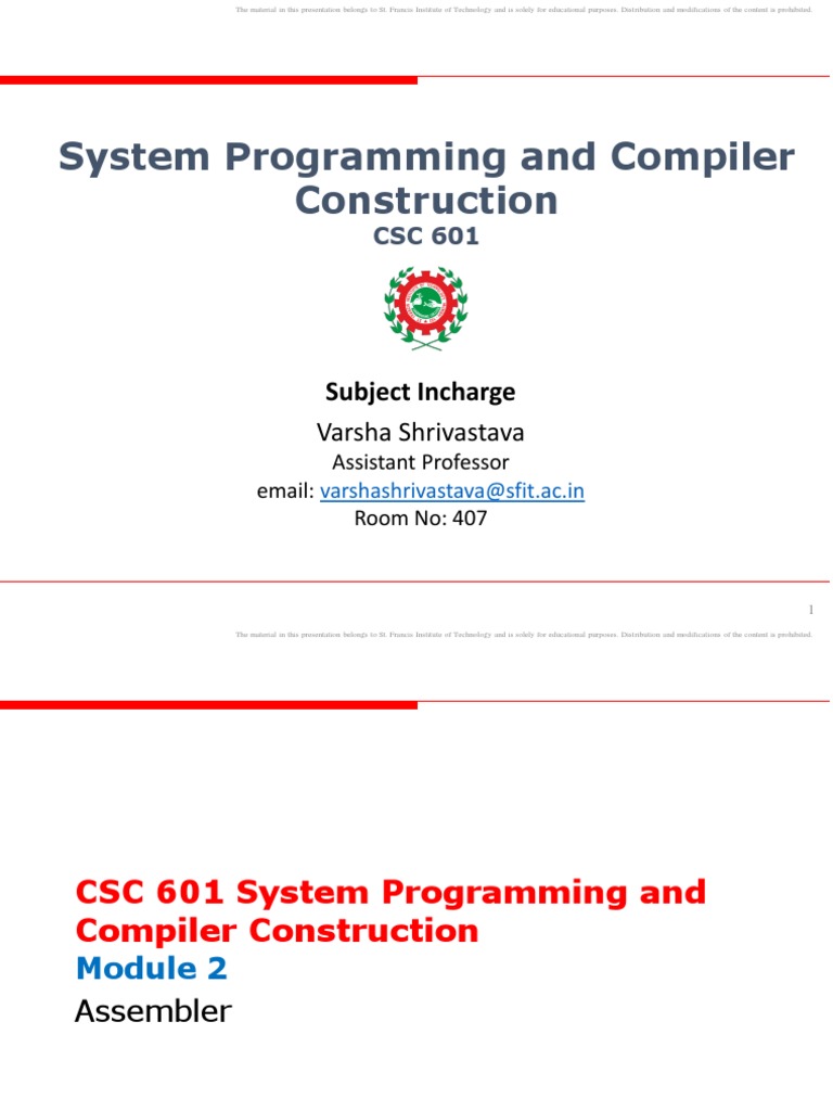 Assembler Design in System Programming | PDF | Assembly Language ...