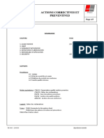 Actions Correctives Et Preventives: Procedure N°4-14 Indice B Du 25/09/97