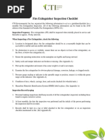 Fire Fighting Equipment Inspection Checklist | PDF