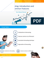 Forecasting - Introduction and Common Features