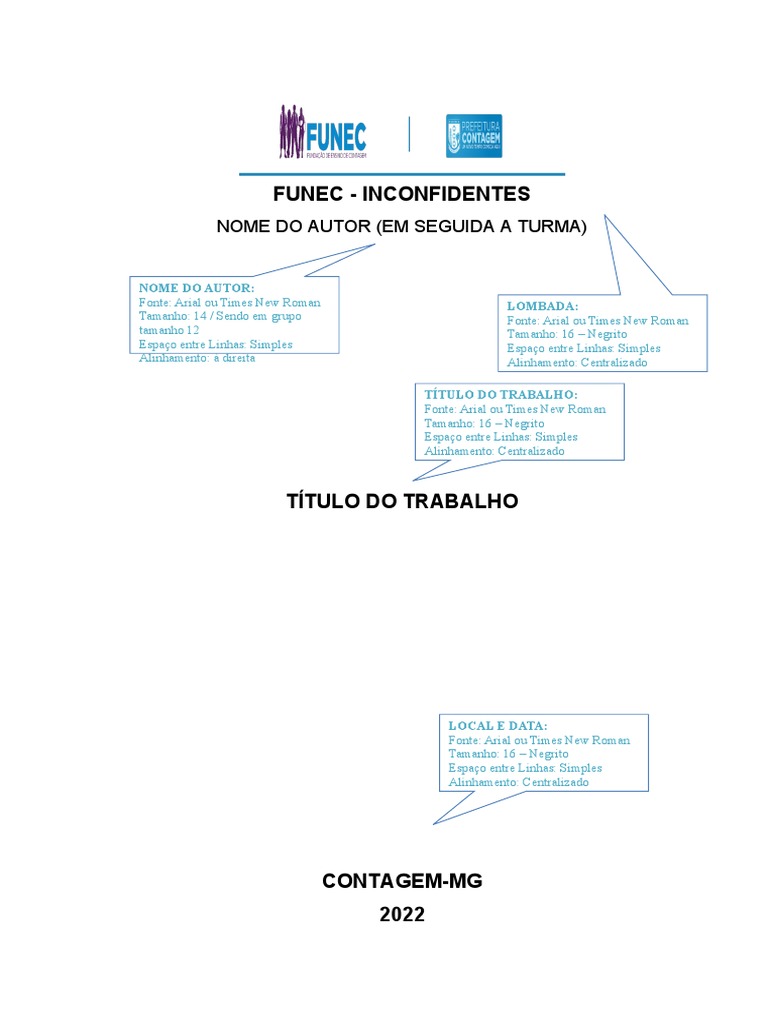 Modelo Trabalho Normas Abnt | PDF | Citação