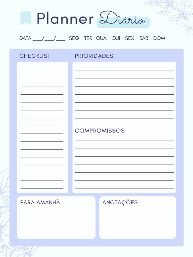 Planner Diário | PDF