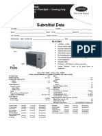 Submittal Data: 40QNC024 With 38HDF024 13 SEER High Wall Duct - Free Split - Cooling Only With Puron Refrigerant