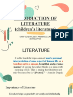 Introduction of Literature (Children's Literature) : Saty Gladiolee B. Prestoza, LPT Instructor