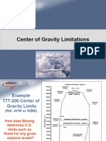 Center of Gravity Limitations