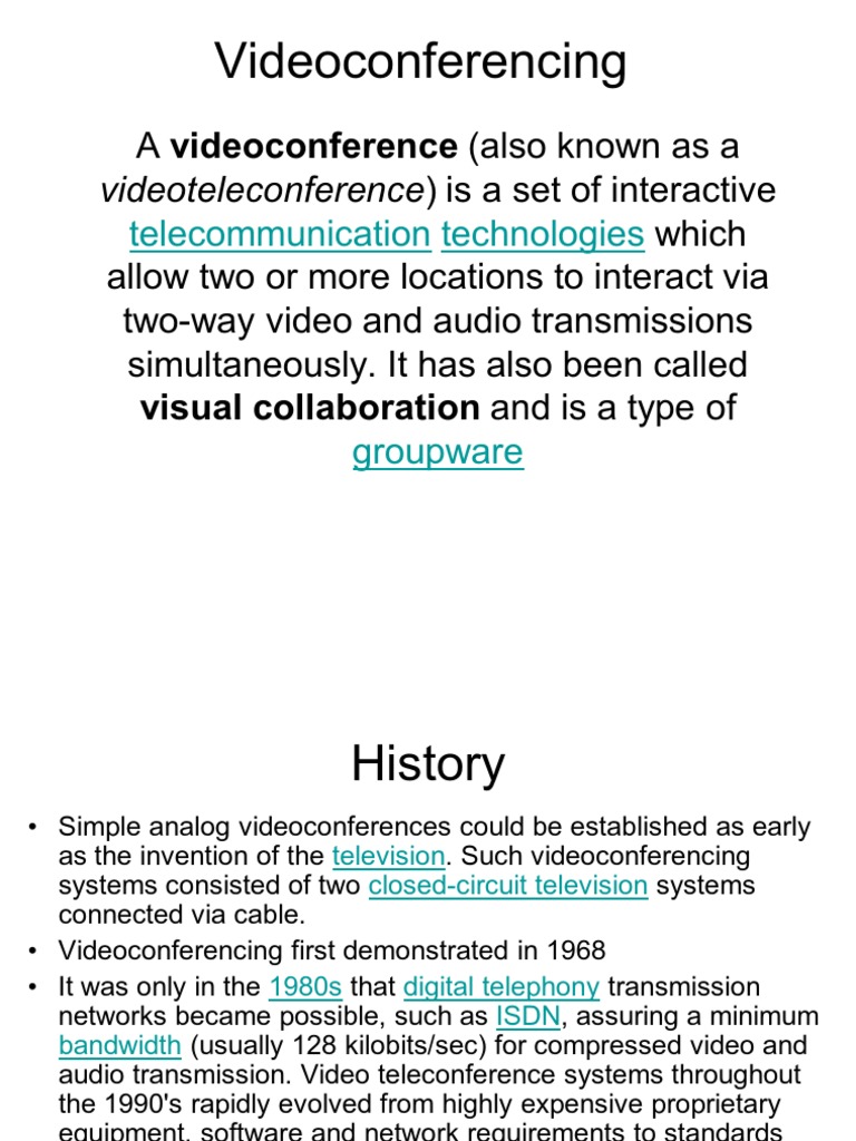 Telco Video Conferencing Insights | PDF | Videotelephony ...